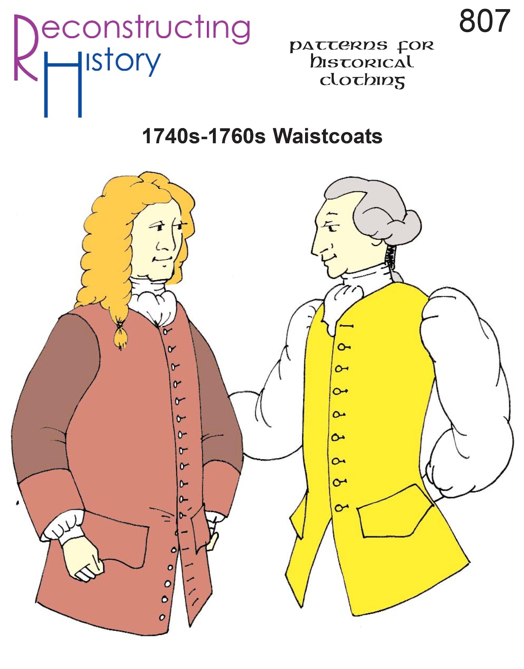 RH807 — Quick Print 1740s-1760s Waistcoats Pattern - Etsy