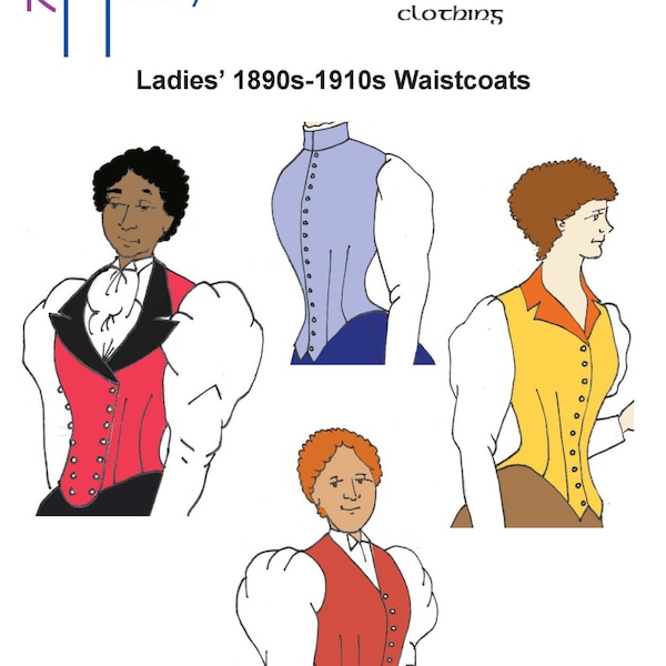 RH1008 — quick print Ladies’ Vest pattern for the 1890s-1910s