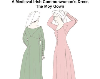 RH313 — quick print Medieval Irish Moy Gown pattern in larger sizes
