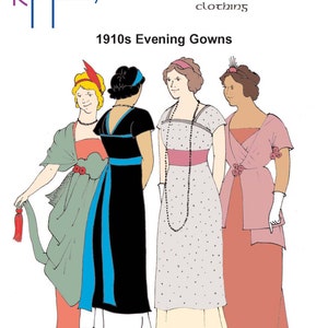 RH1090 — downloadable Ladies' 1910s Evening Gowns pattern