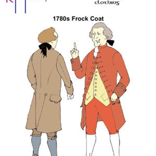 RH803 — quick print 1780s Frock Coat pattern