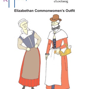 RH208 — quick print Elizabethan Commonwomen's pattern