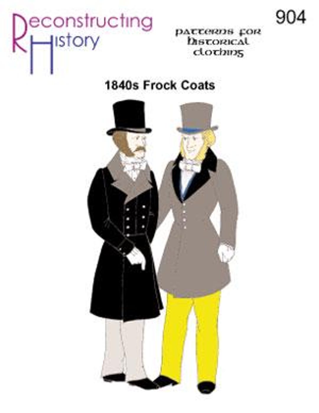 RH904 — Quick Print 1840s Frock Coat Pattern - Etsy