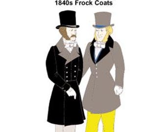 RH904 — quick print 1840s Frock Coat Pattern