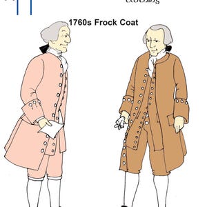 RH802 — quick print 1760s Frock Coat pattern