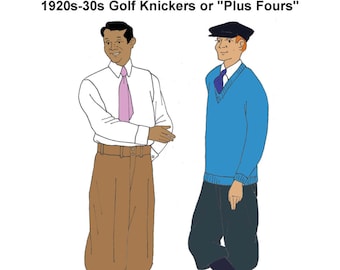 RH1325 - downloadbaar Knickerbockers- of "Plus Fours"-patroon uit de jaren 20 en 30