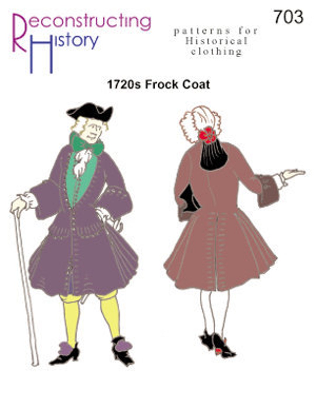 RH703 Quick Print 1720s Pirate Frock Coat Pattern Etsy