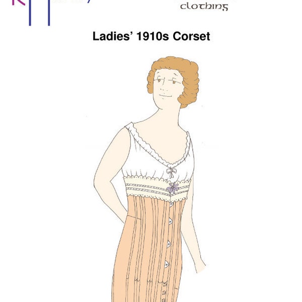 RH1057 — downloadable Ladies' 1910s Corset pattern