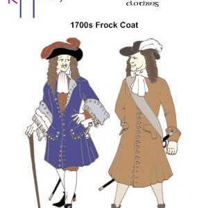 RH702 — quick print 1700s Frock Coat Pirate Coat pattern