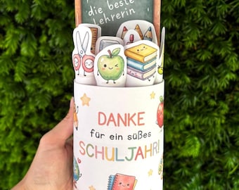 Abschiedsgeschenk, Lehrer Duplo Vorlage zum Ausdrucken, Abschied-Schule Druckvorlage, 10er-Duplo Banderolen