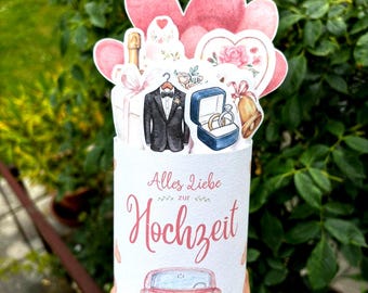 Hochzeitsgeschenk, Duplo Vorlage zur Hochzeit, Druckvorlage zum Ausdrucken, 10er-Duplo Banderolen