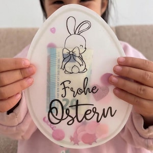 Ostern Schüttelkarte, Wunscherfüller Last Minute Karte, Oster Shaker Card Vorlage zum Ausdrucken, Frohe Ostern Geldgeschenk