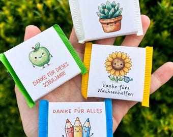 Abschiedsgeschenk für Lehrer, Mini Ritter Sport Schokoladenbanderolen zum Ausdrucken, Lehrer Lehrerin Geschenk, Abschied-Schule Druckvorlage