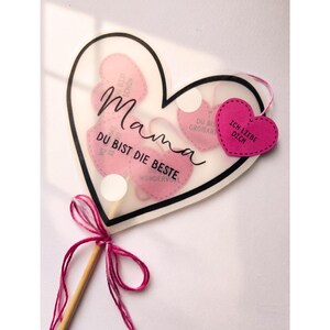Muttertagsgeschenk zum Ausdrucken, Beste Mama Geschenk, Geldgeschenk Mama, DIY Herz Geschenk, Schüttelkarte Muttertag Gutschein Verpackung