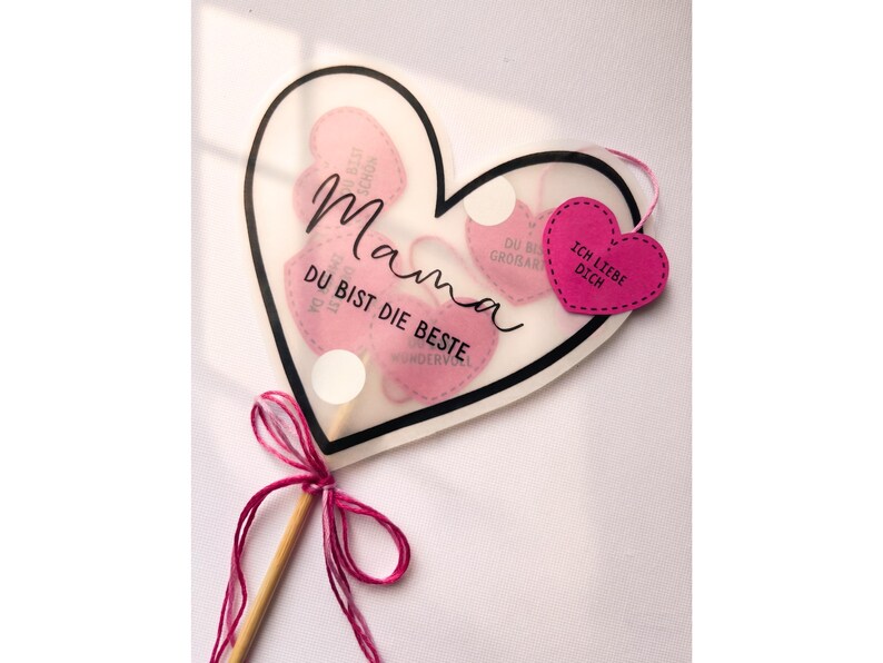 Muttertagsgeschenk zum Ausdrucken, Beste Mama Geschenk, Geldgeschenk Mama, DIY Herz Geschenk, Schüttelkarte Muttertag Gutschein Verpackung