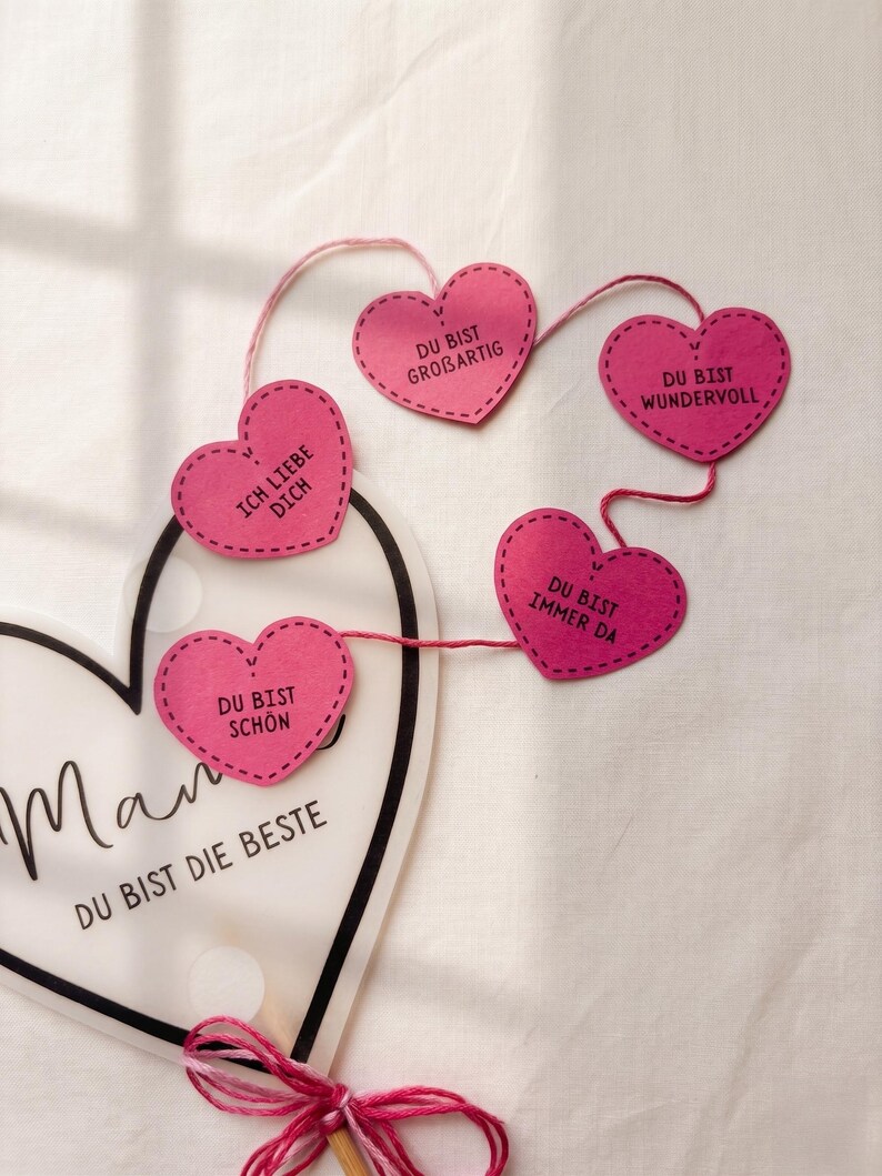 Muttertagsgeschenk zum Ausdrucken, Beste Mama Geschenk, Geldgeschenk Mama, DIY Herz Geschenk, Schüttelkarte Muttertag Gutschein Verpackung