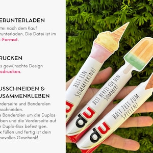 Sommerferien Duplo Vorlage zum Ausdrucken, Geldgeschenk Druckvorlage, Duplo 10er-Packung image 8