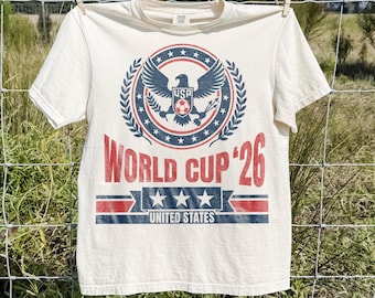 America Soccer World Cup 2026 Graphic Tee, USA Football Patriotic Soccer Tee, Americana Match Day Style Top, Comfort Colors® USA Gift Tee