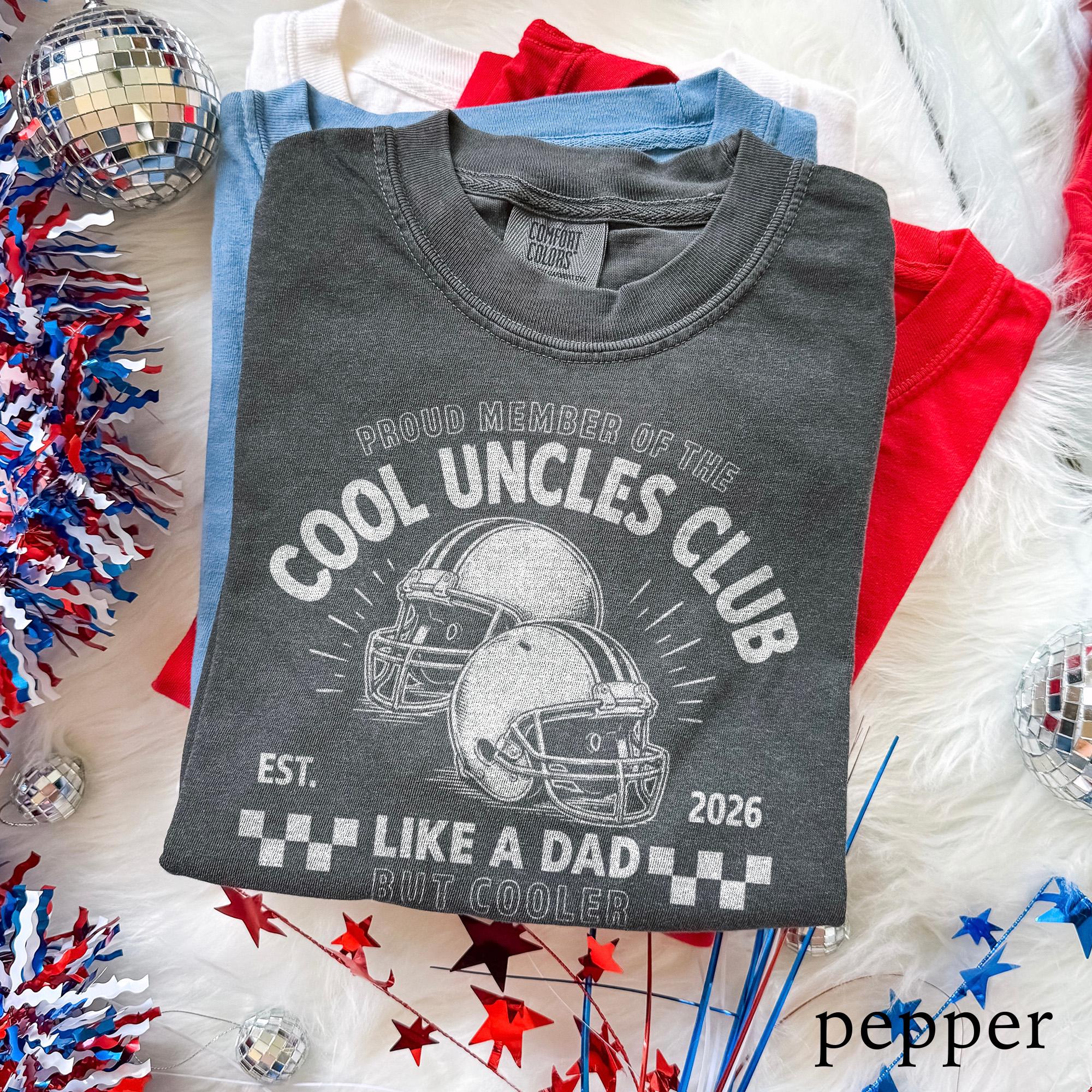Cool Uncles Club Football Shirt, Funny Uncle Fathers Day Graphic Tee ...