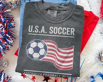 USA World Cup 2026 Graphic Tee Soccer Fan Shirt, Patriotic Football Club Tee, Americana Game Day Top, Comfort Colors® USA Gift Tee