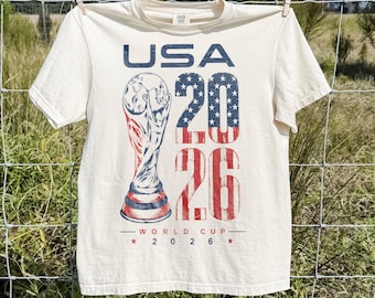 World Cup 2026 USA Graphic Tee Soccer Shirt, Patriotic Eagle Soccer Fan Tee, Americana Stadium Style Top, Comfort Colors® USA Soccer Gift