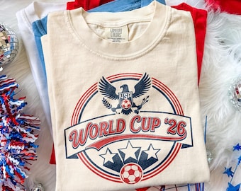 USA World Cup Shirt 2026 Graphic Tee, Patriotic Eagle Football Graphic Shirt, American Game Day Style Top, Comfort Colors® USA Gift Tee