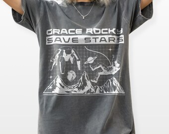 Grace Rocky Save Stars Graphic Tee, Project Hail Mary Sci-Fi Shirt, Astronaut Alien Space Scene Design, Comfort Colors® Fan Gift