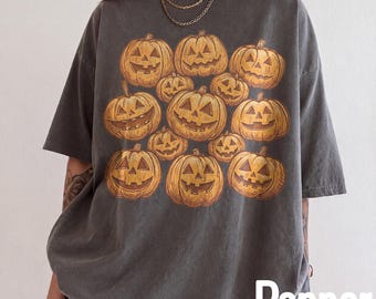 Vintage Jack O Lantern Shirt, Retro Pumpkin Halloween Tee, Spooky Fall Sweatshirt, Comfort Colors® Halloween Gift