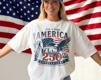 USA 250th Anniversary Independence Day Shirt, America 250 Anniversary Eagle Tee, Patriotic Freedom Top, Comfort Colors® Gift Tee
