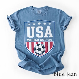 USA World Cup 26 Soccer Shirt, American Flag Football Graphic Tee, Patriotic USA Fan Apparel, Comfort Colors® Sports Gift