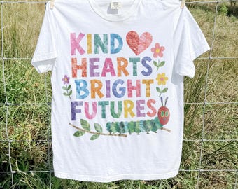 Inspirational Kindness Graphic Tee, Bright Futures Teacher Shirt, Elementary Classroom School Top, Comfort Colors® Gift Tee
