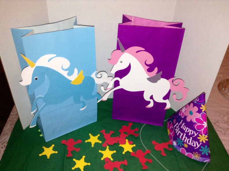 Cute Fantasy Unicorn Party Goody Bags image 1