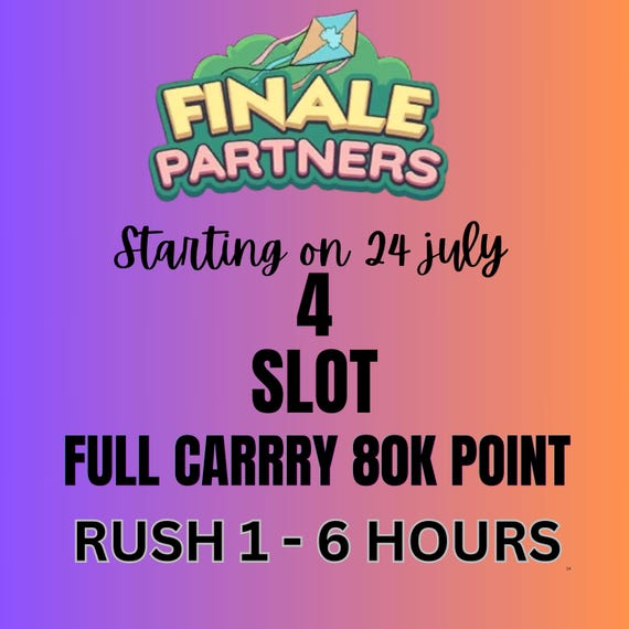 4 Slot - Finale Partners Monopoly_GO Full Carry - Quick Respons