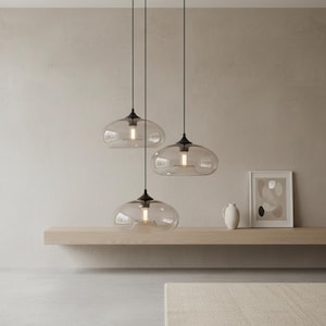 Nordisk glaspendellampa, modern hänglampa