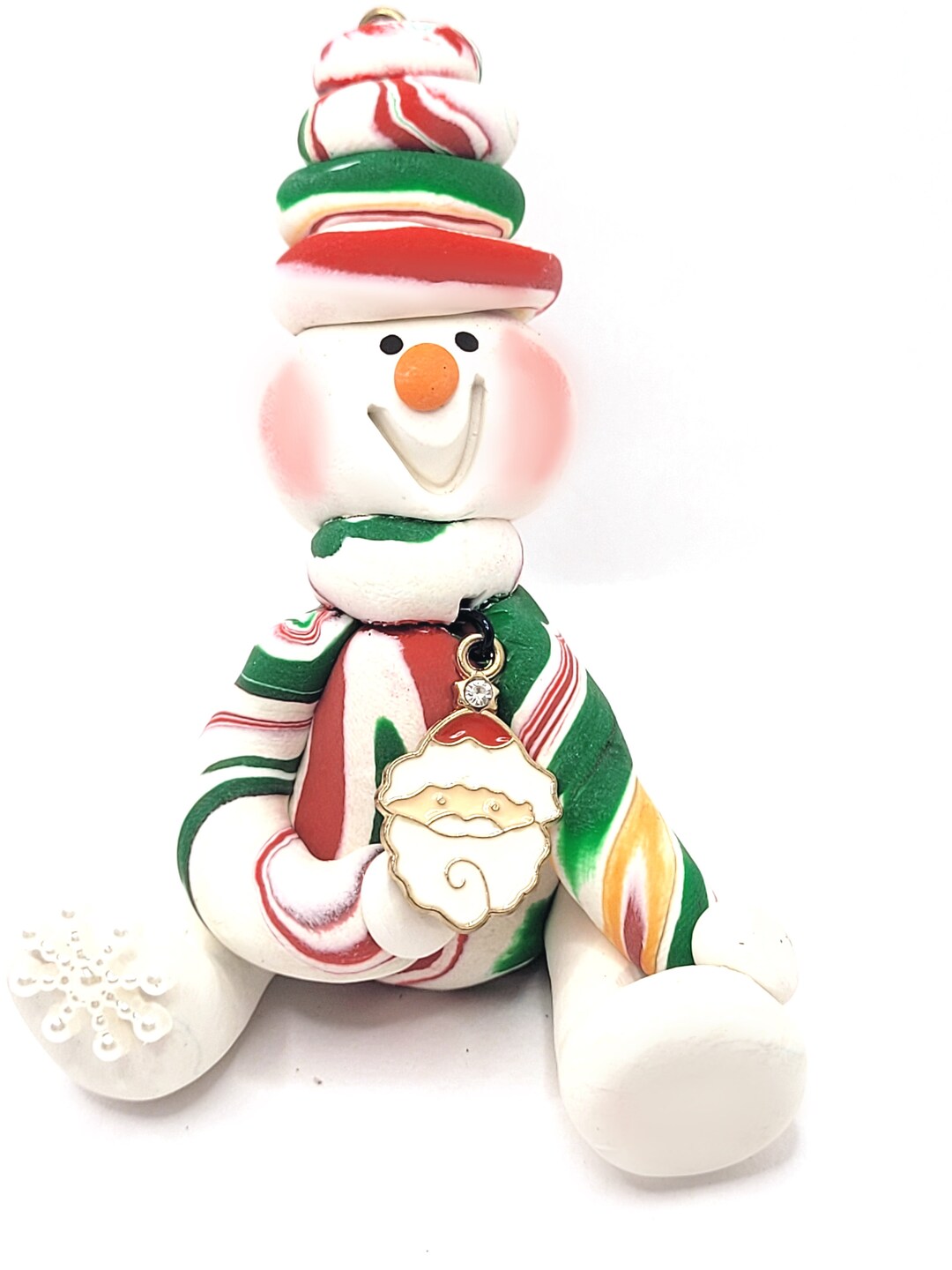 Polymer Clay Christmas Ornaments Handmade Personalized Etsy