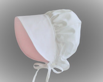 24 mths Spanish style baby blue vintage Handmade baby girls bonnet newborn