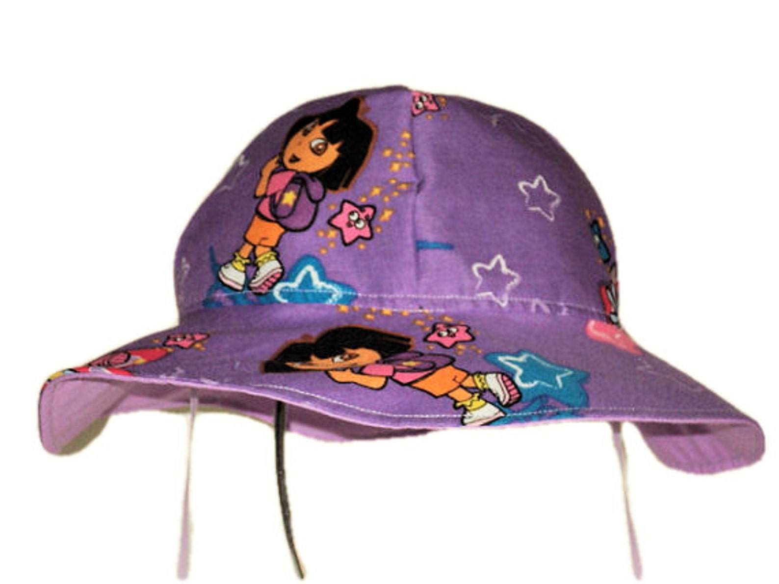 Girls Sun Hat Purple Dora Hat Toddler Hat Cotton Summer Etsy