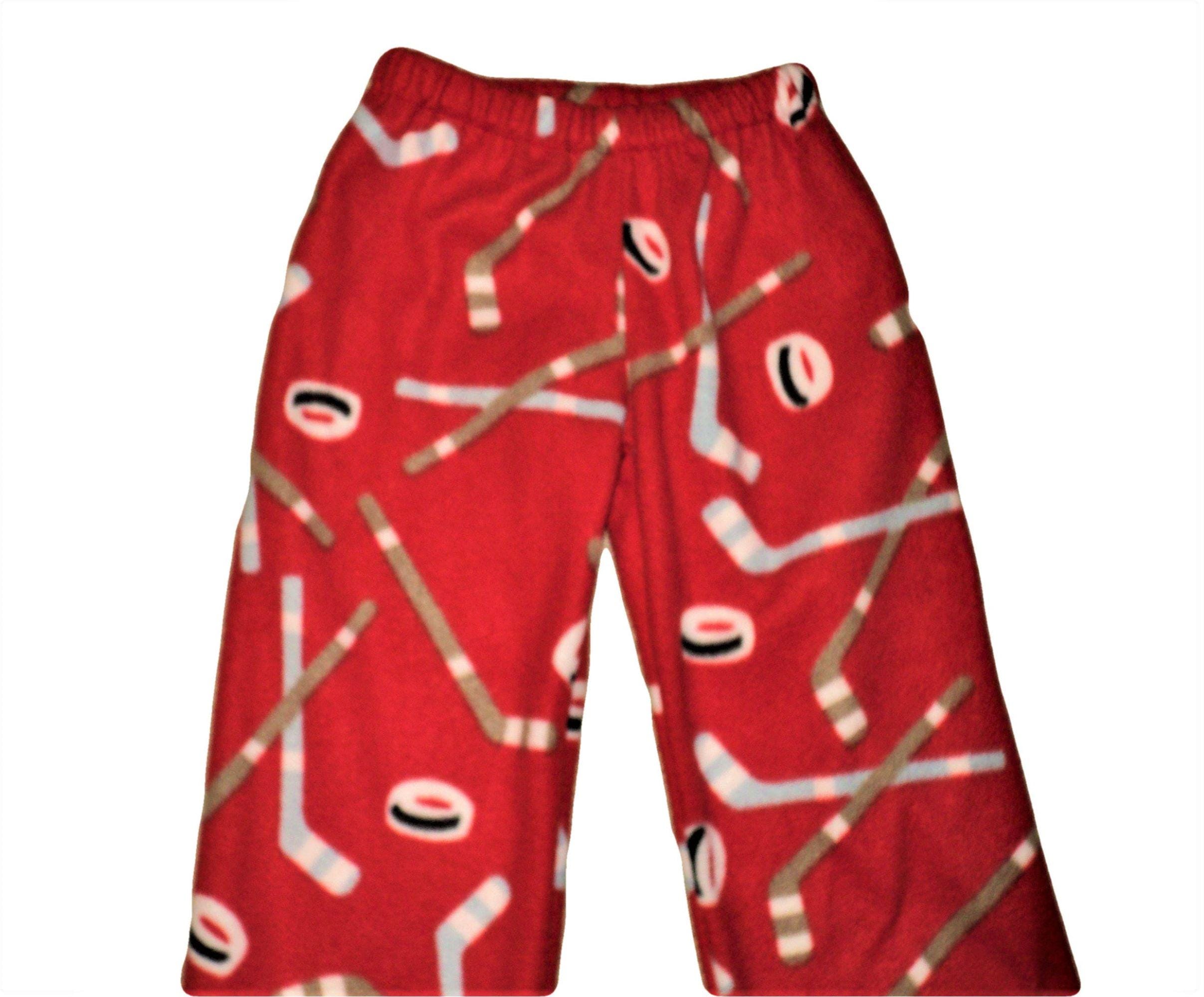 Kids Fuzzy Hockey Pants, Fleece Bottoms for Boy or Girl, Sports