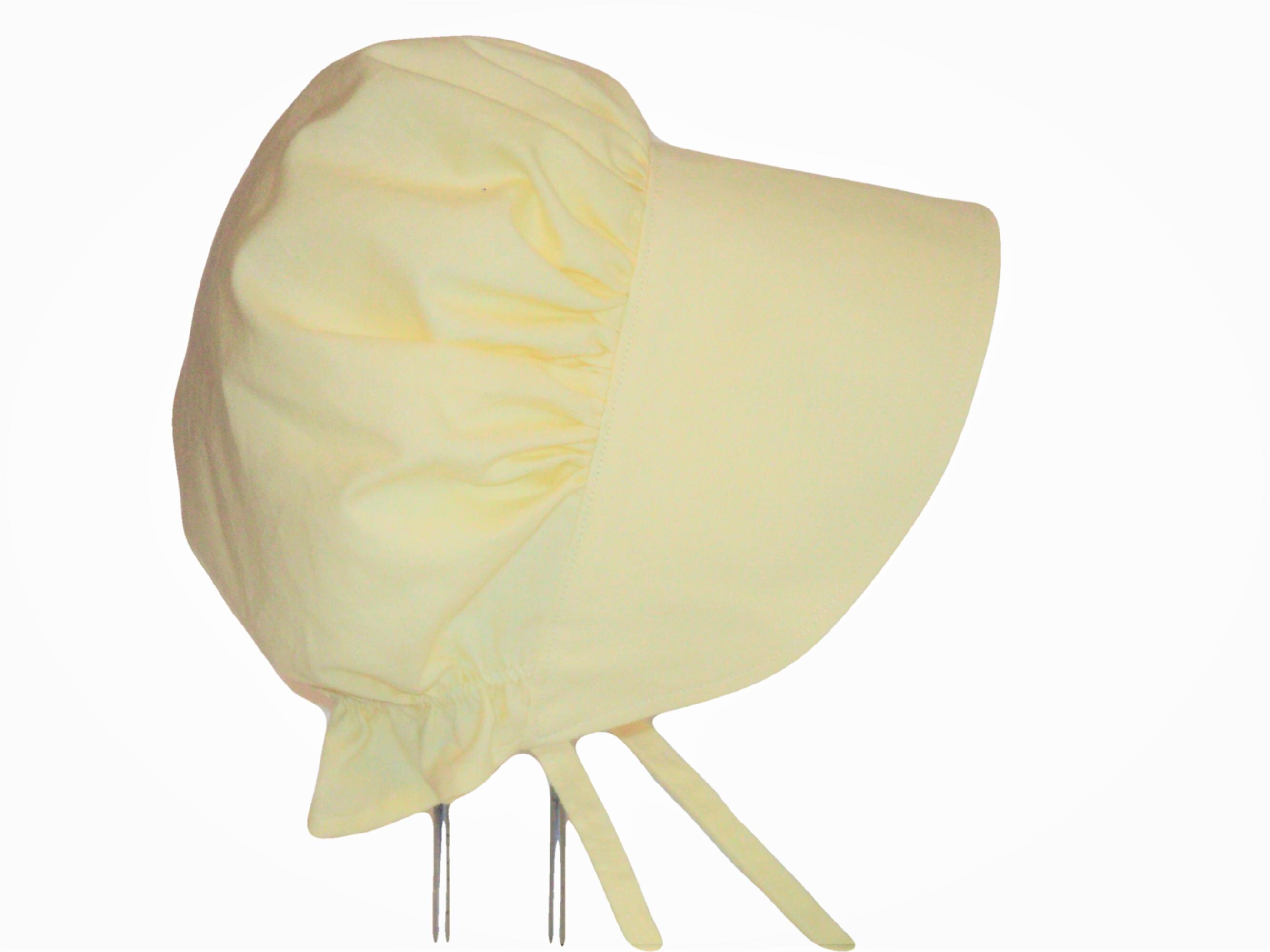 Baby girl sun hat in yellow, pink or white, Baby bonnet, Toddler cotton sun bonnet for spring, summer and fall, Handmade baby gift