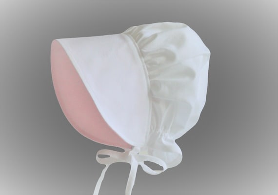 Baby sun hat, White bonnet, Baby girl sun bonnet, Toddler hat, Cotton summer hat, Boho baby clothes, Infant beach hat, Vintage style, Spring
