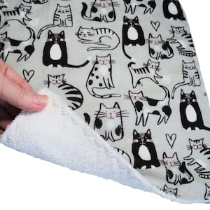 Kitty Cat Baby Burp Cloth, Fun Cat Lover Gift, Handmade Burping Pad