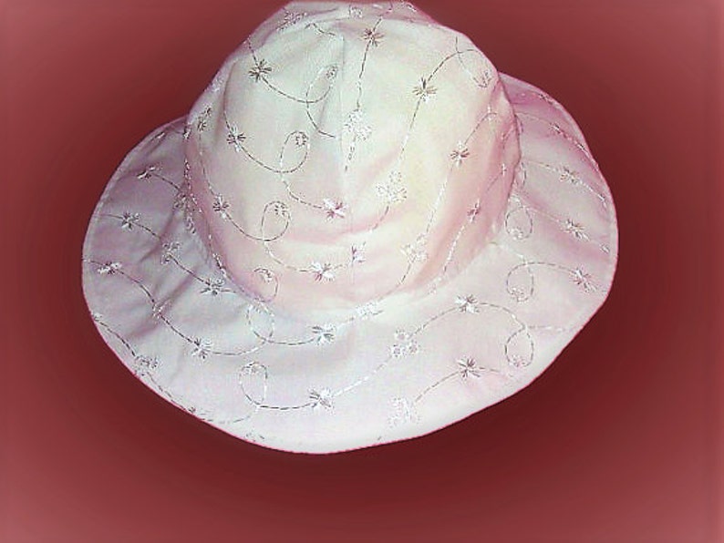 baby girl white sun hat