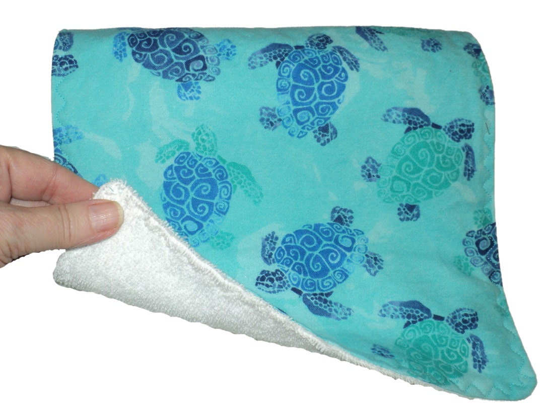 Ocean Life Burp Cloth Set Sea Turtle Burp Rags Burping Pads Etsy
