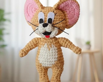 Cute Crochet Mouse Amigurumi Pattern | Small Animal Toy Pattern | Handmade Plush Mouse Doll | Beginner Amigurumi PDF
