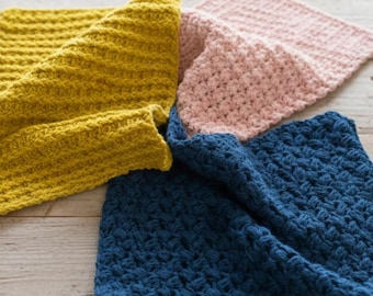 Crochet Dishcloth Pattern Bundle | Easy Washcloth Designs | Textured Kitchen Cloths | Beginner Friendly Crochet Pattern PDF