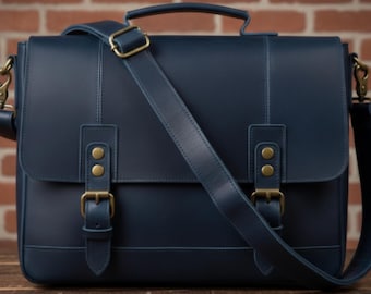 Leather Satchel Pattern PDF | Flap Messenger Bag Template | Zipper Pocket & Strap | A1 A4 Printable DIY