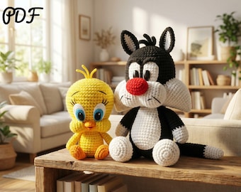Patrones de amigurumi a crochet: Colección de dos