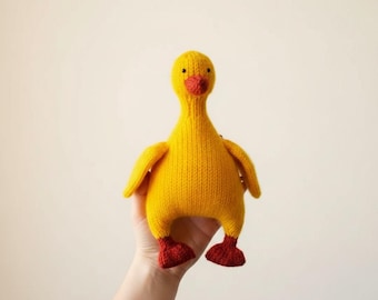 Patrón de punto de ganso. PDF en inglés. Juguete amigurumi hecho a mano.