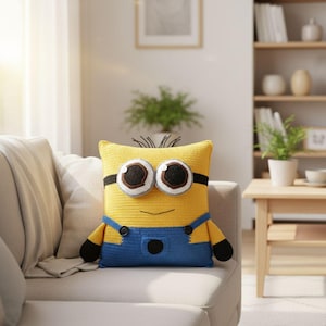 Amigurumi-virkmönster: Dekorativ kudde Minion