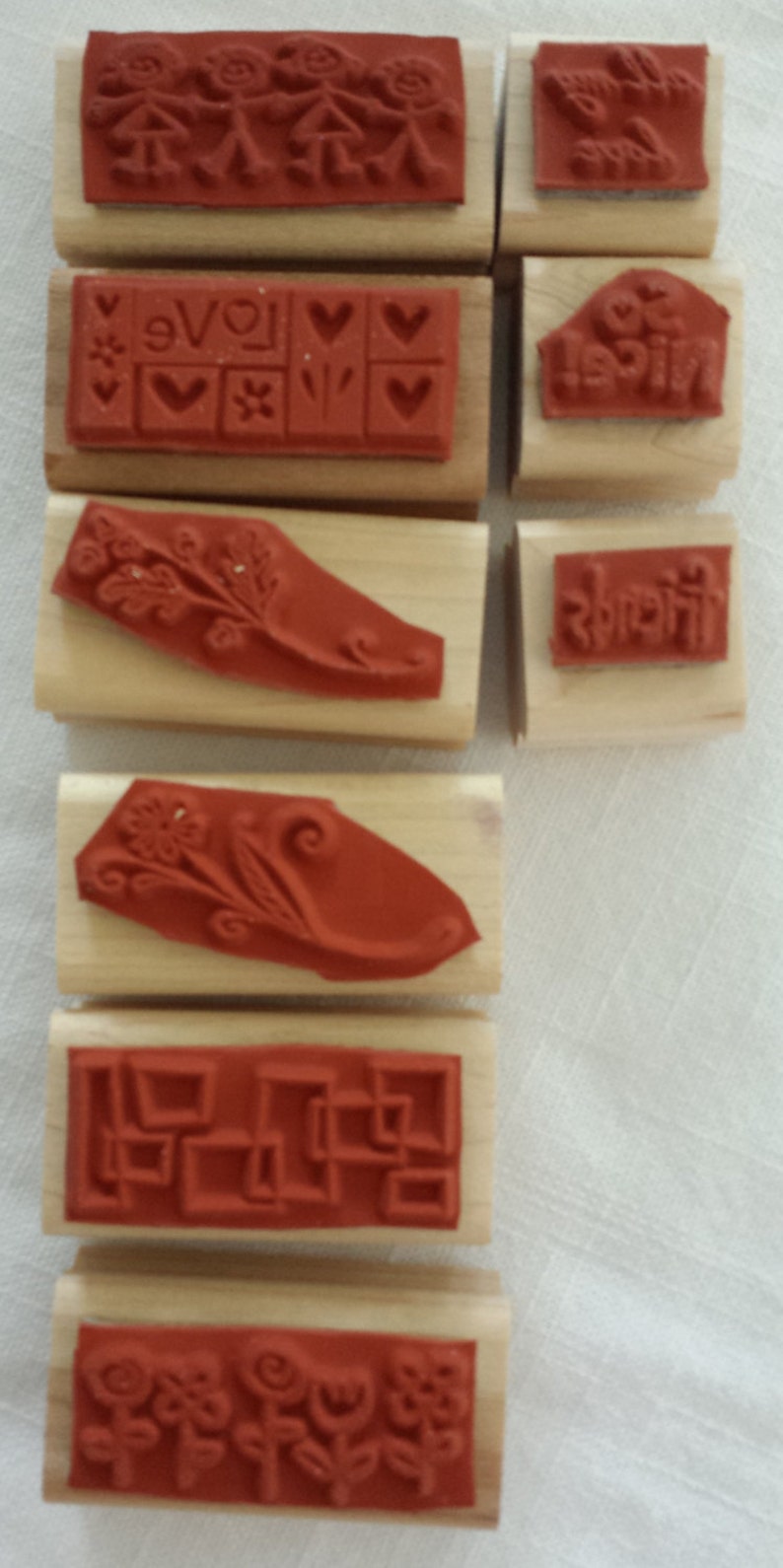 Smorgasborders Stampin\u2019 Up set of 9 wood mounted rubber stamps